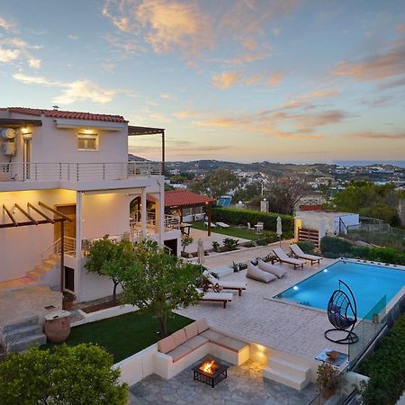 Spacious Villa With Private Eco-Pool And Panoramic Sea View Agia Pelagia  Exterior photo