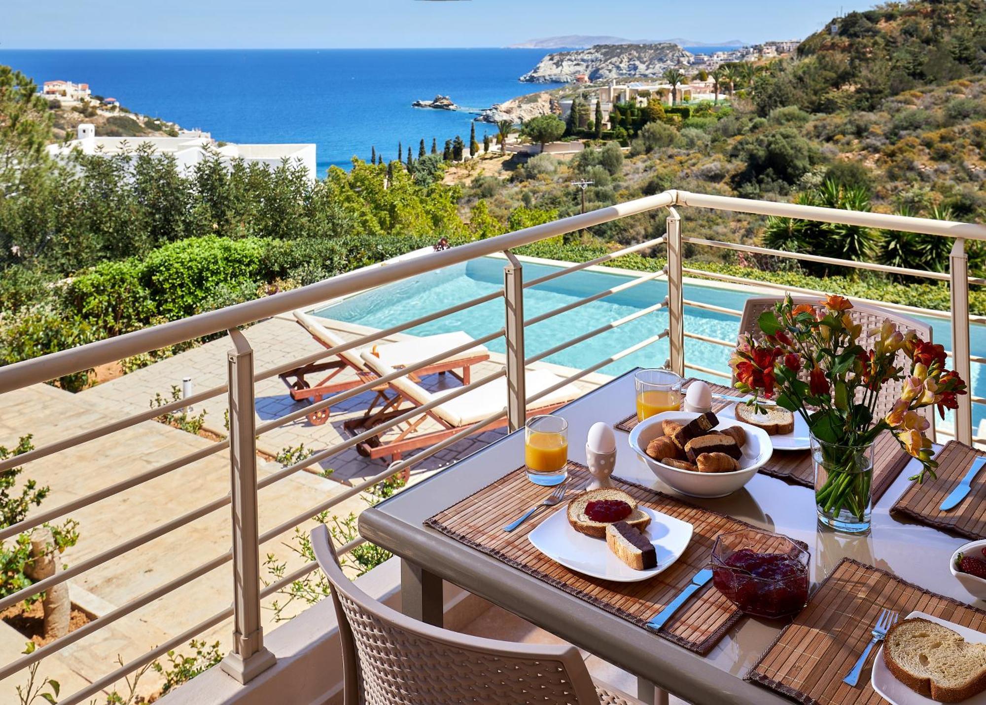 Spacious Villa With Private Eco-Pool And Panoramic Sea View Agia Pelagia  Exterior photo